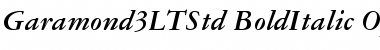 Garamond 3 LT Std Bold Italic Font