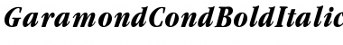 Garamond CondBoldItalic Font