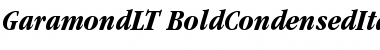 ITC Garamond LT Bold Condensed Italic