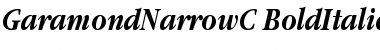 GaramondNarrowC Bold Italic