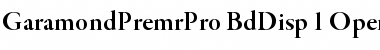Garamond Premier Pro Bold Display Font