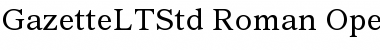 Gazette LT Std Font Gazette LT Std Font