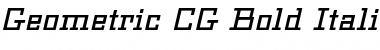 Geometric CG Bold Italic Font