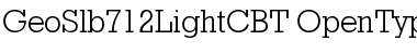 Download GeoSlb712LightC BT Font