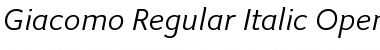 Giacomo&nbsp;Regular Italic