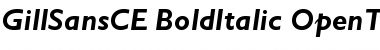 Gill Sans CE Bold Italic Font