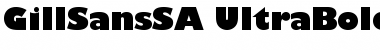 GillSans SA-UltraBold Regular Font