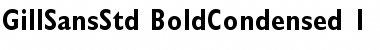 Gill Sans Std Bold Condensed Font