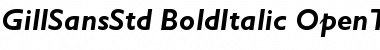 Gill Sans Std Bold Italic