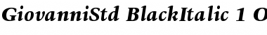 ITC Giovanni Std Black Italic Font