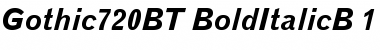 Gothic 720 Bold Italic Font