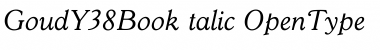 GoudY38BookItalic Regular GoudY38BookItalic Regular
