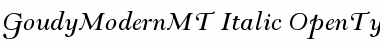 Goudy Modern MT Italic Font