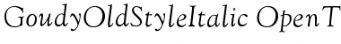 Goudy OldStyleItalic Font
