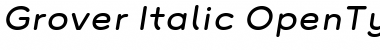 Grover Italic Font
