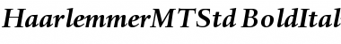 Haarlemmer MT Std Bold Italic Font