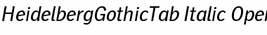 HeidelbergGothicTab Italic