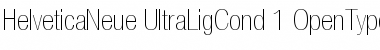 Helvetica Neue 27 Ultra Light Condensed