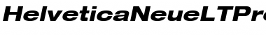 Helvetica Neue LT Pro 83 Heavy Extended Oblique Font