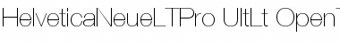 Helvetica Neue LT Pro 25 Ultra Light Font