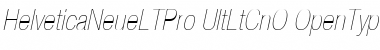 Helvetica Neue LT Pro 27 Ultra Light Condensed Oblique