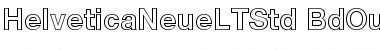 Helvetica Neue LT Std 75 Bold Outline Font