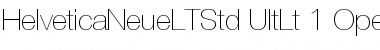 Helvetica Neue LT Std 25 Ultra Light Font