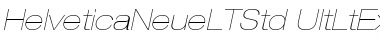 Helvetica Neue LT Std 23 Ultra Light Extended Oblique Font