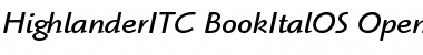 Highlander ITC Book Italic OS Font