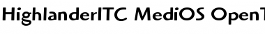 Highlander ITC Medium OS Font