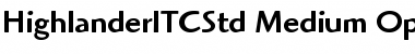 Highlander ITC Std Font