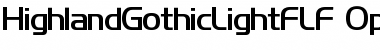 HighlandGothicLightFLF Regular Font