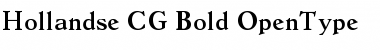 Hollandse CG Bold Font