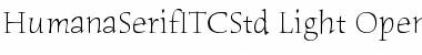 Humana Serif ITC Std Light Font