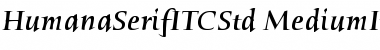 Humana Serif ITC Std Medium Italic Font