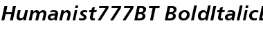 Humanist 777 Bold Italic
