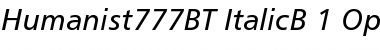 Humanist 777 Italic Font