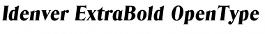 Idenver ExtraBold Font