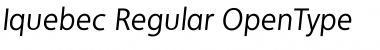Iquebec Regular Font