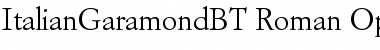 Italian Garamond Font