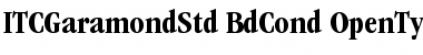 ITC Garamond Std Bold Condensed Font