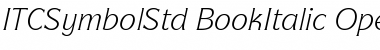 ITC Symbol Std Book Italic Font