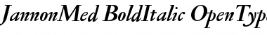 Jannon Med Bold Italic Font