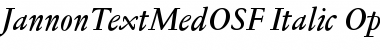 Jannon Text Med OSF Italic Font