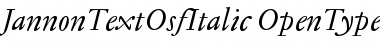 Jannon Text OSF Italic Font