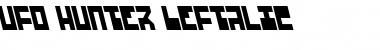 UFO Hunter Leftalic Italic Font