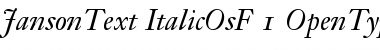 Janson Text 56 Italic Oldstyle Figures