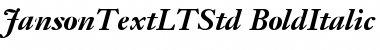 Janson Text LT Std&nbsp;76 Bold Italic