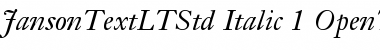 Janson Text LT Std&nbsp;56 Italic