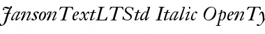Janson Text LT Std&nbsp;56 Italic